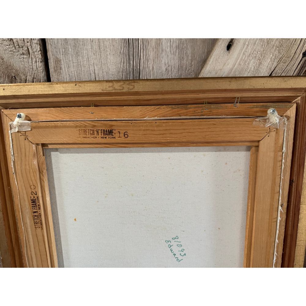 Edward 81093 Original Floral Oil Painting Professionally Stretched and Framed - Picture 8 of 8